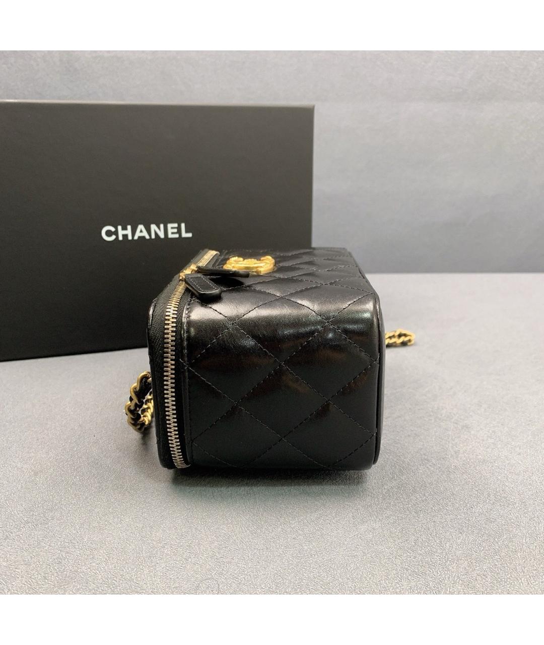 CHANEL Черная кожаная сумка через плечо, фото 4