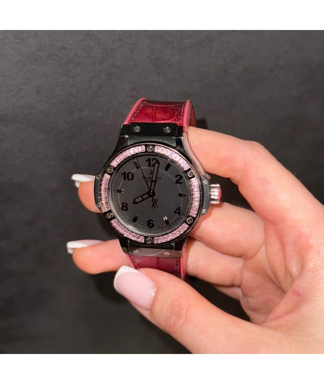 HUBLOT Розовые металлические часы, фото 2