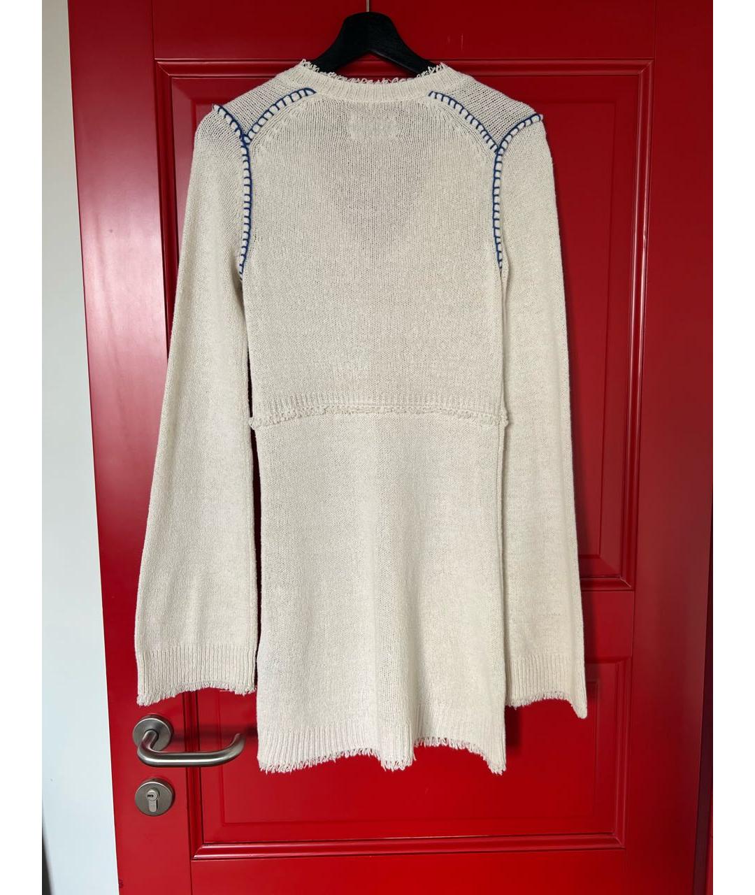 ZADIG & VOLTAIRE Белое хлопко-эластановое коктейльное платье, фото 2