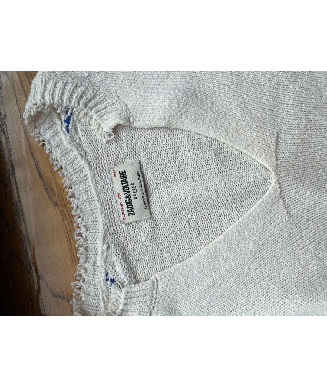 ZADIG & VOLTAIRE Белое хлопко-эластановое коктейльное платье, фото 3