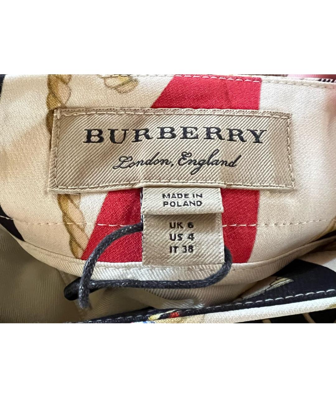 BURBERRY Шелковая юбка мини, фото 5
