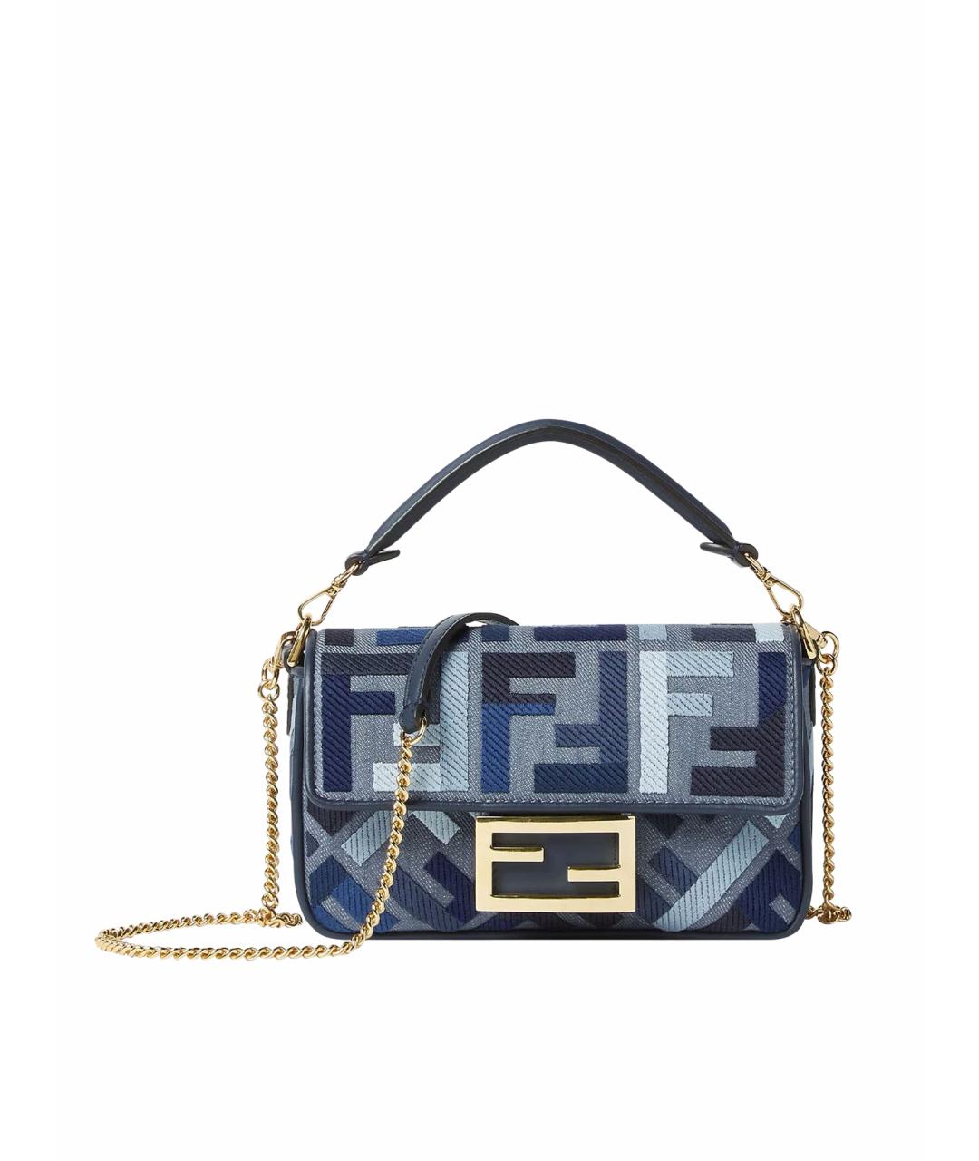 FENDI Синяя сумка через плечо, фото 6