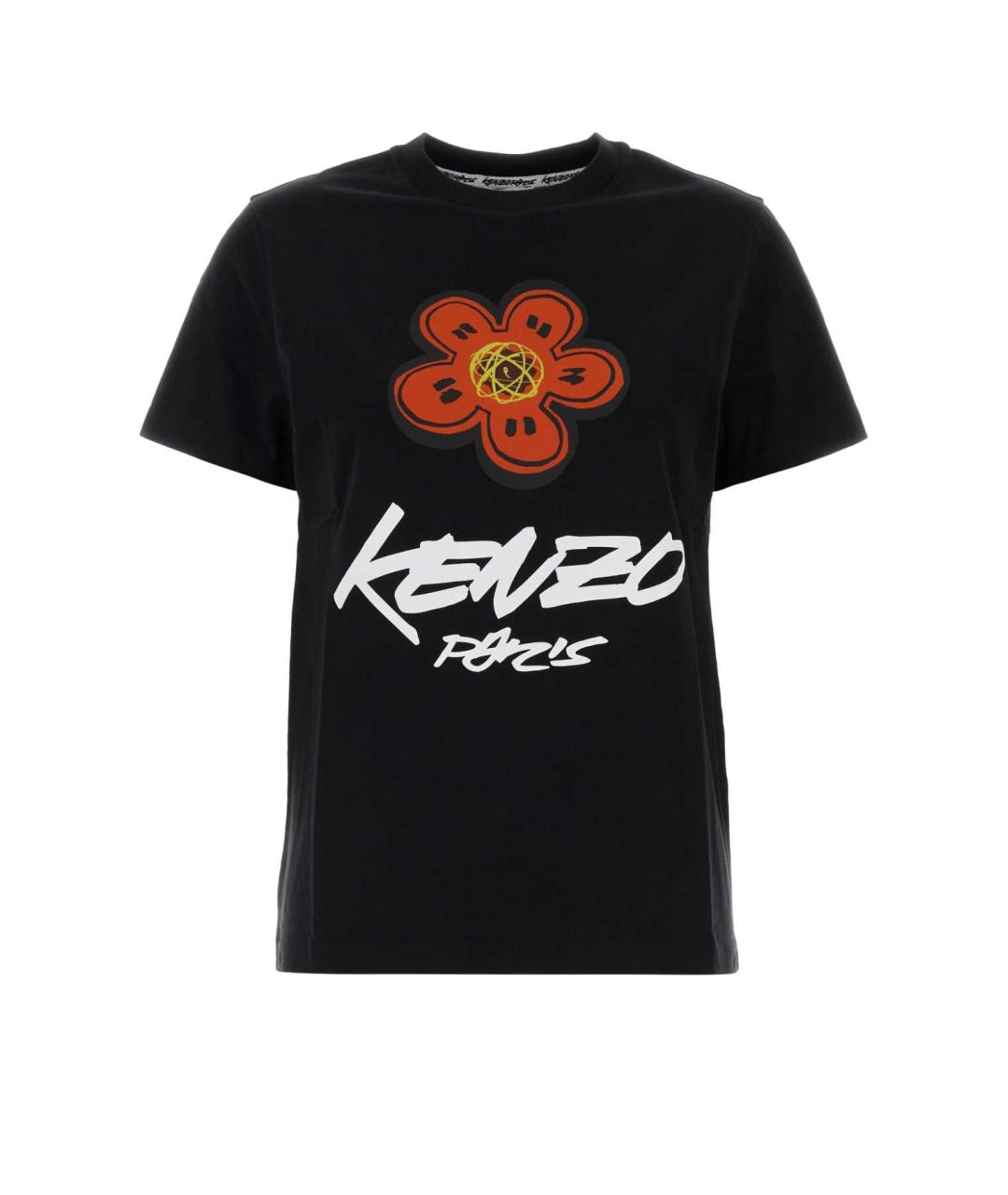 KENZO Черная хлопковая футболка, фото 1