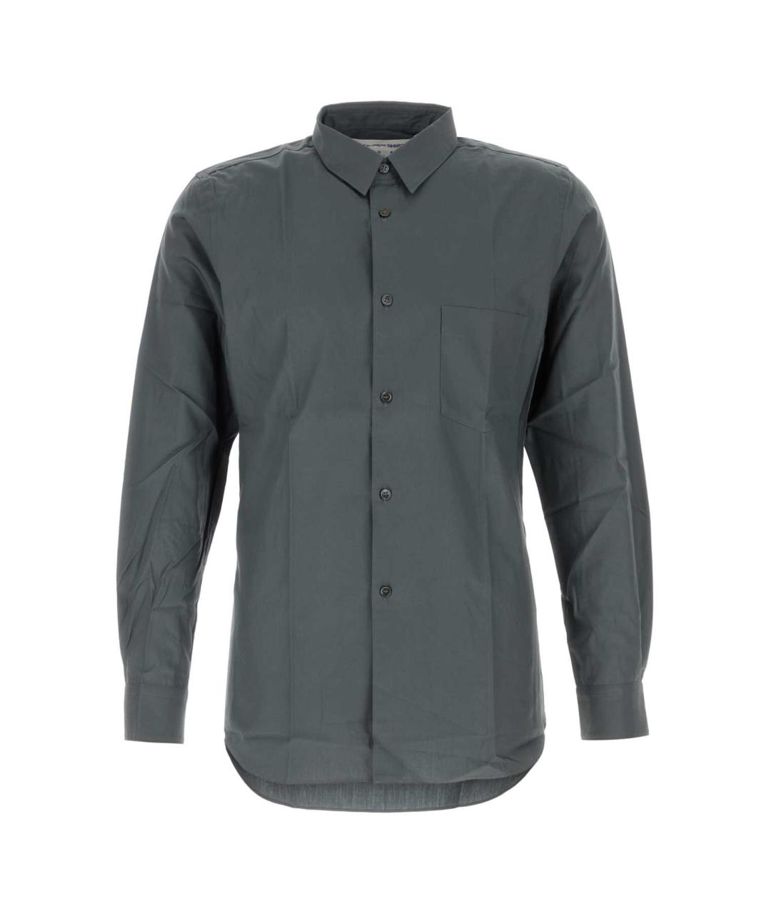 COMME DES GARÇONS SHIRT Антрацитовая хлопковая кэжуал рубашка, фото 1