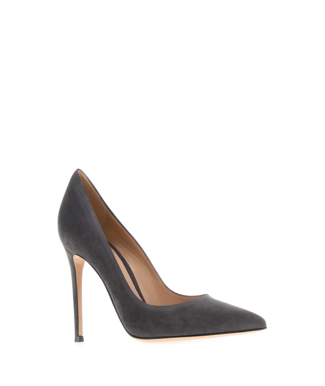 GIANVITO ROSSI Антрацитовые замшевые туфли, фото 2