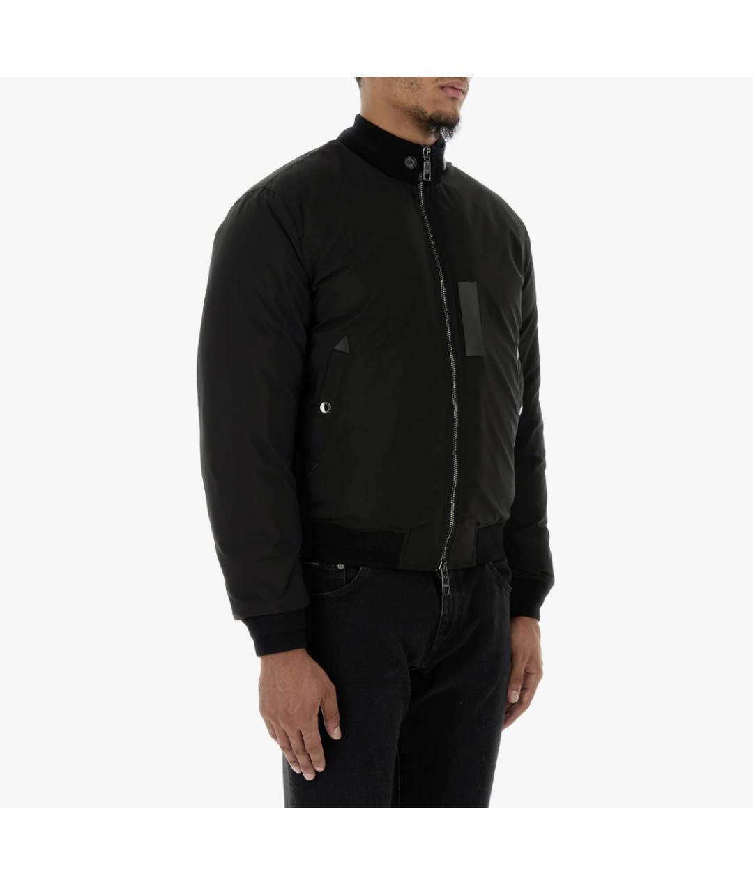 DOLCE&GABBANA Черный полиэстеровый пуховик, фото 6