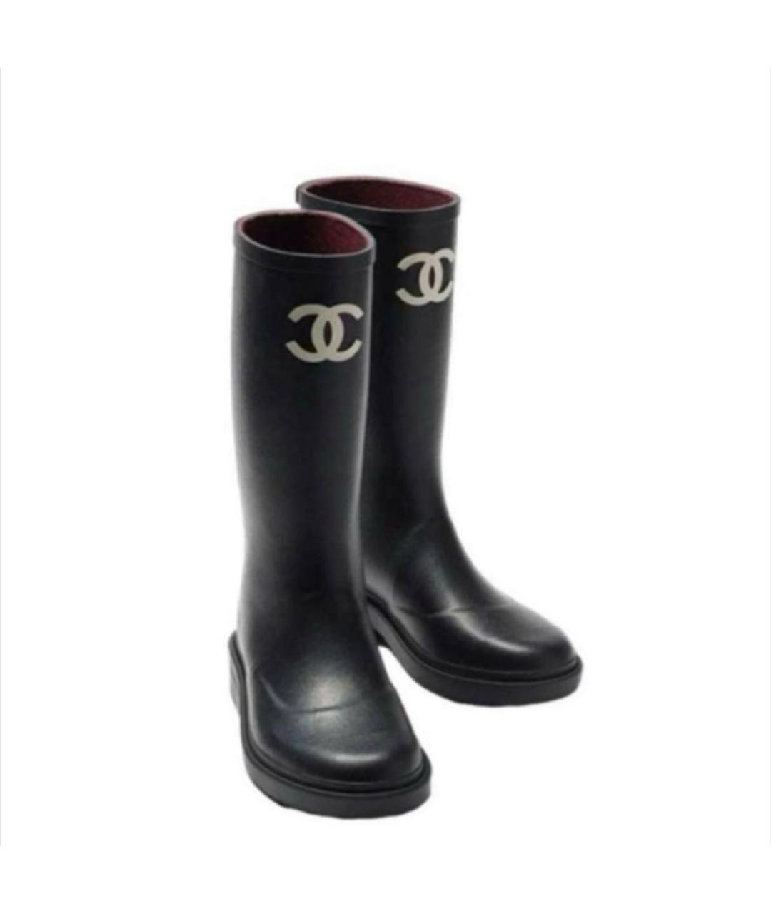 CHANEL Черные сапоги, фото 1