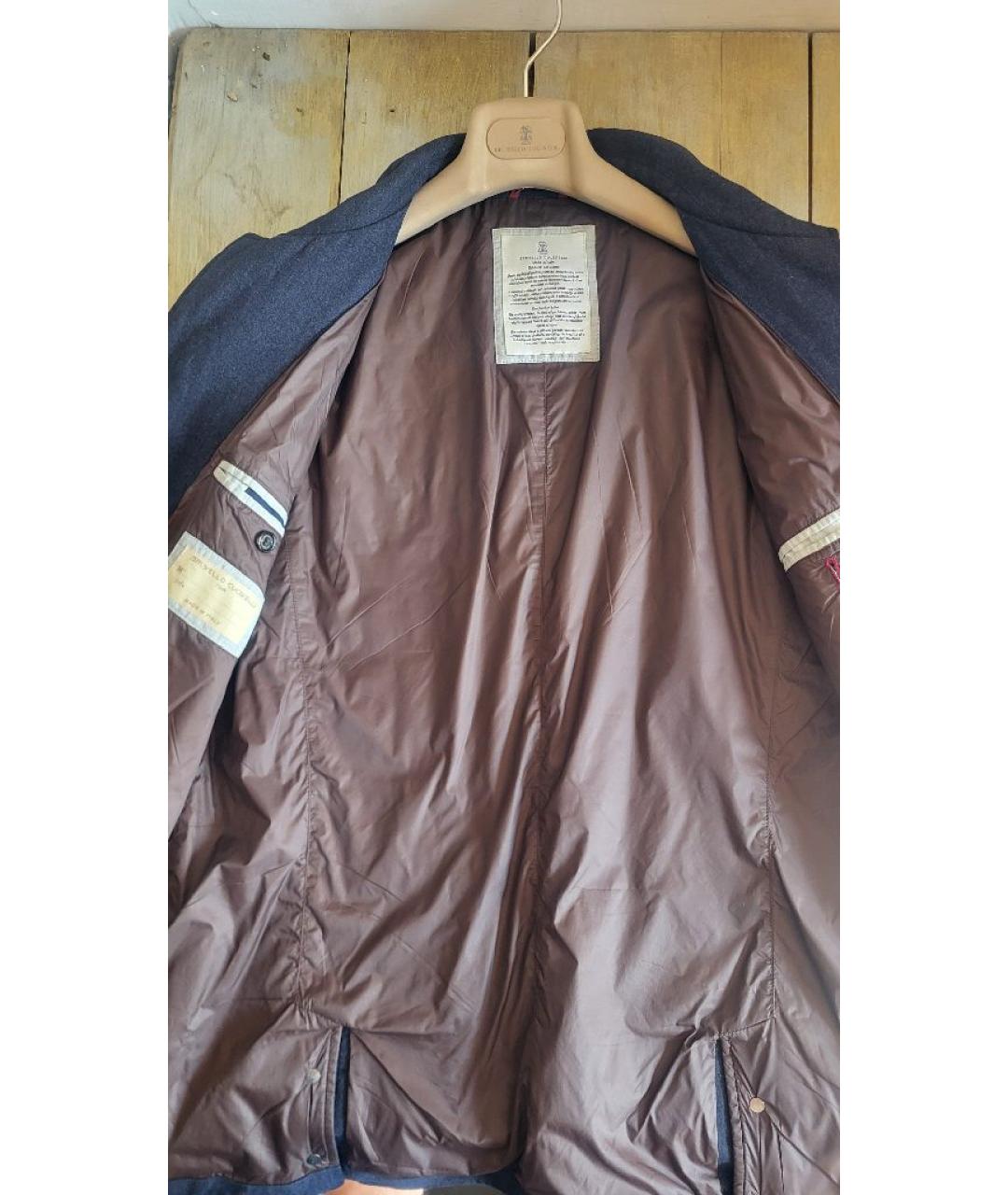 BRUNELLO CUCINELLI Темно-синяя кашемировая куртка, фото 3