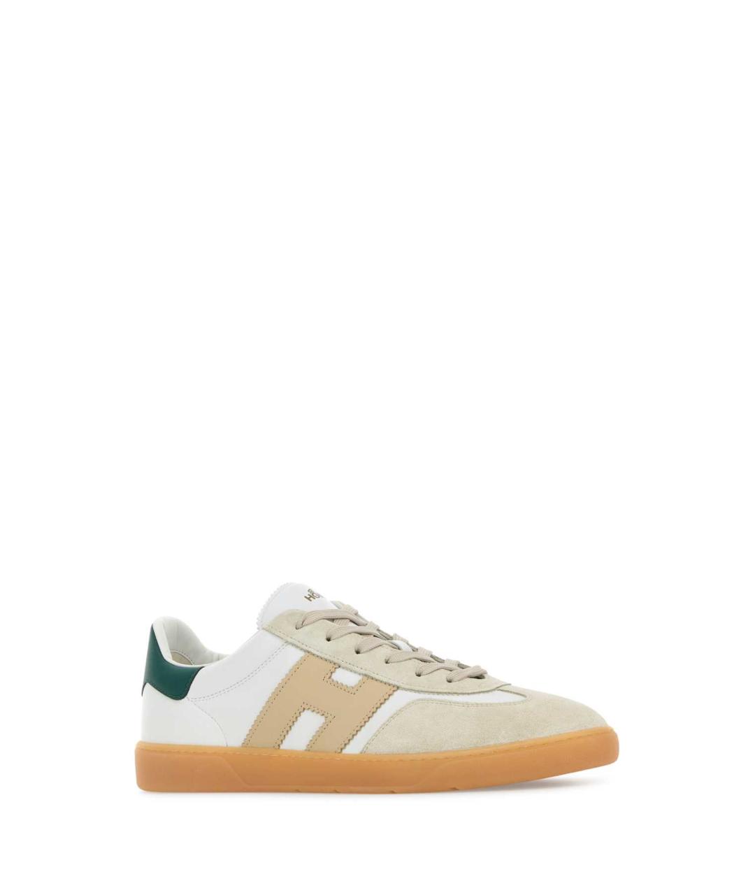 HOGAN Белые кожаные низкие кроссовки / кеды, фото 2