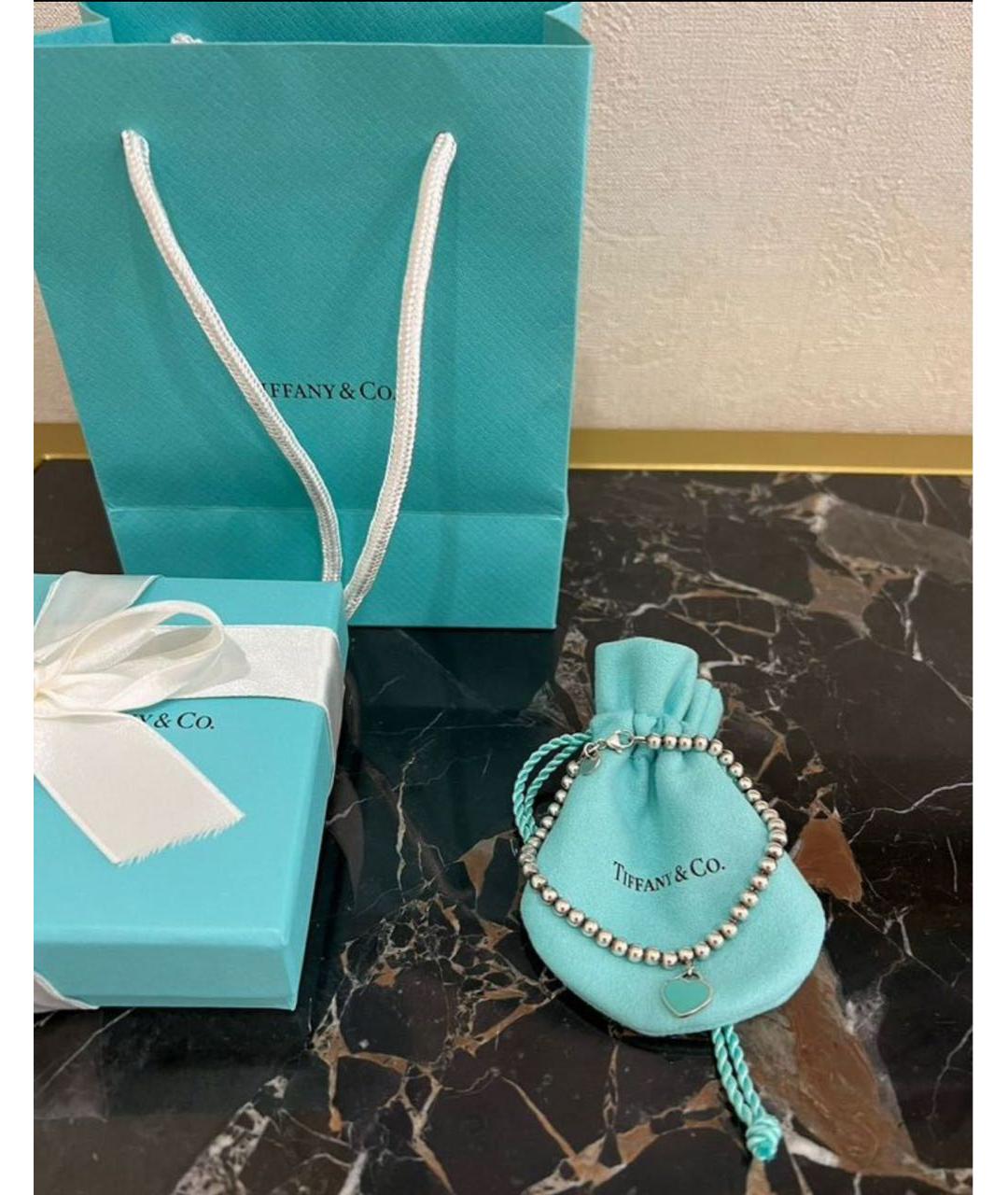 TIFFANY&CO Белый серебряный браслет, фото 5