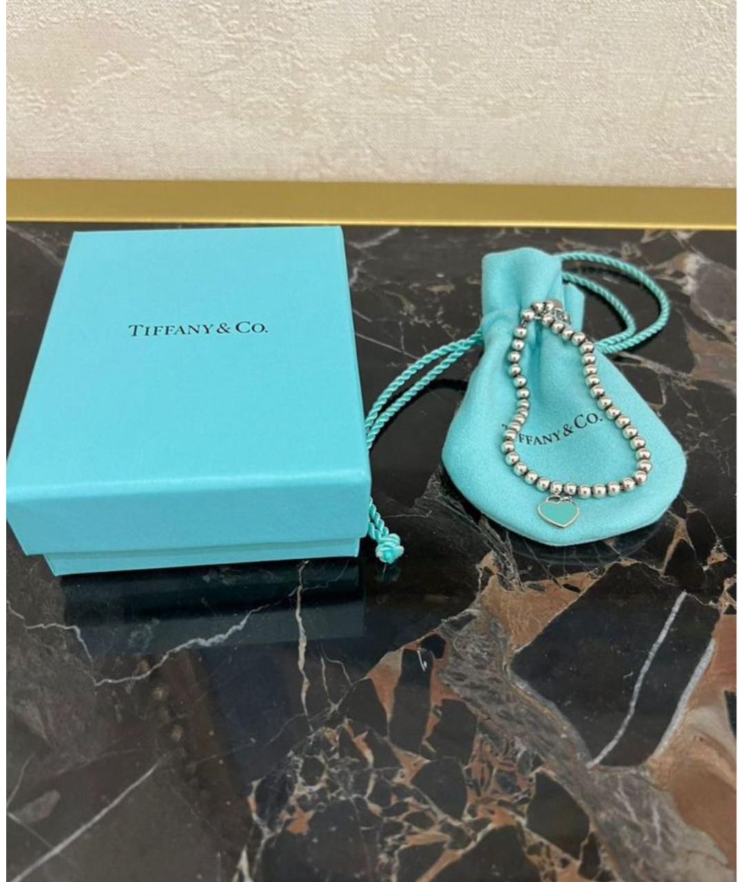 TIFFANY&CO Белый серебряный браслет, фото 2