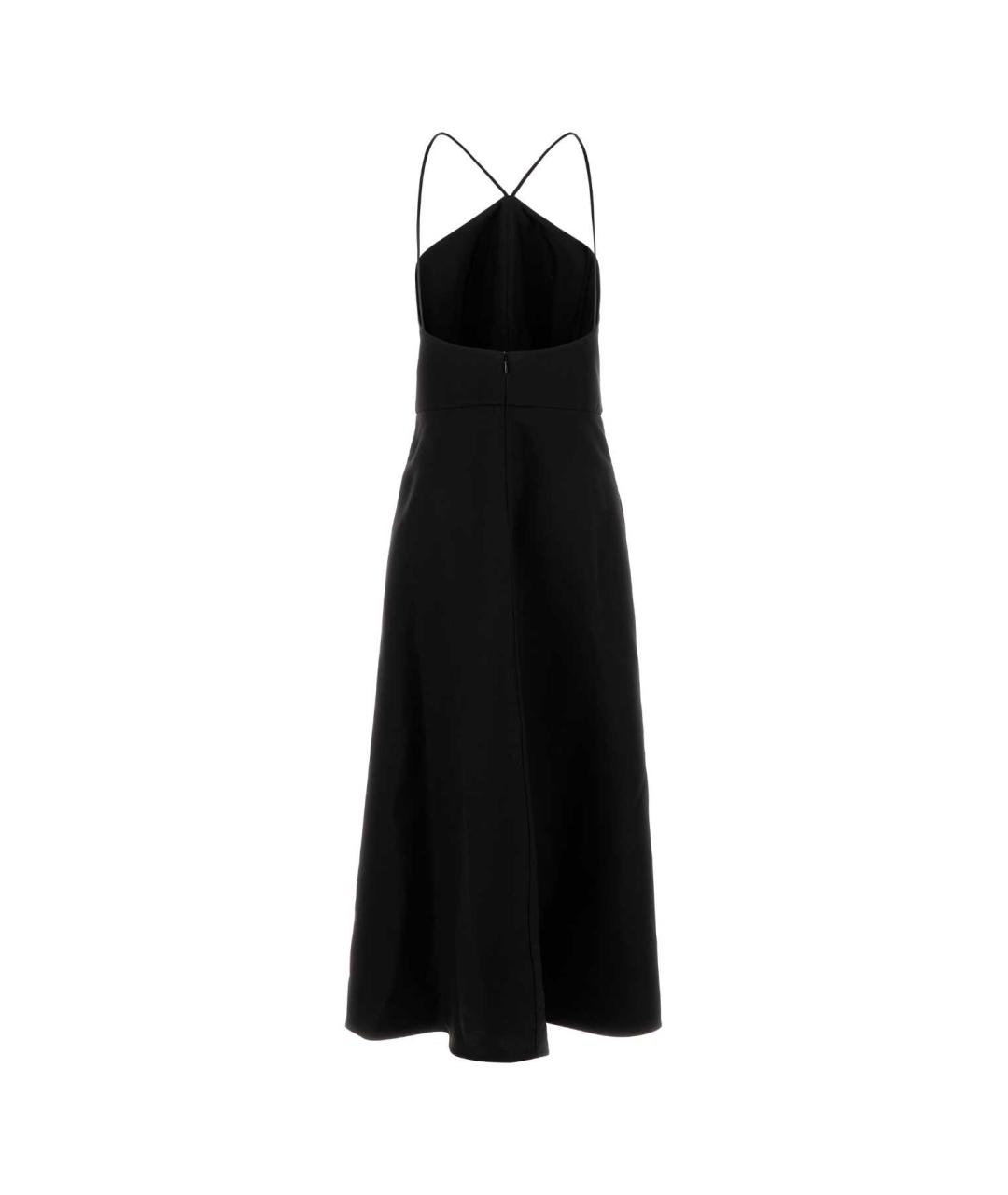 JIL SANDER Черное шелковое платье, фото 2