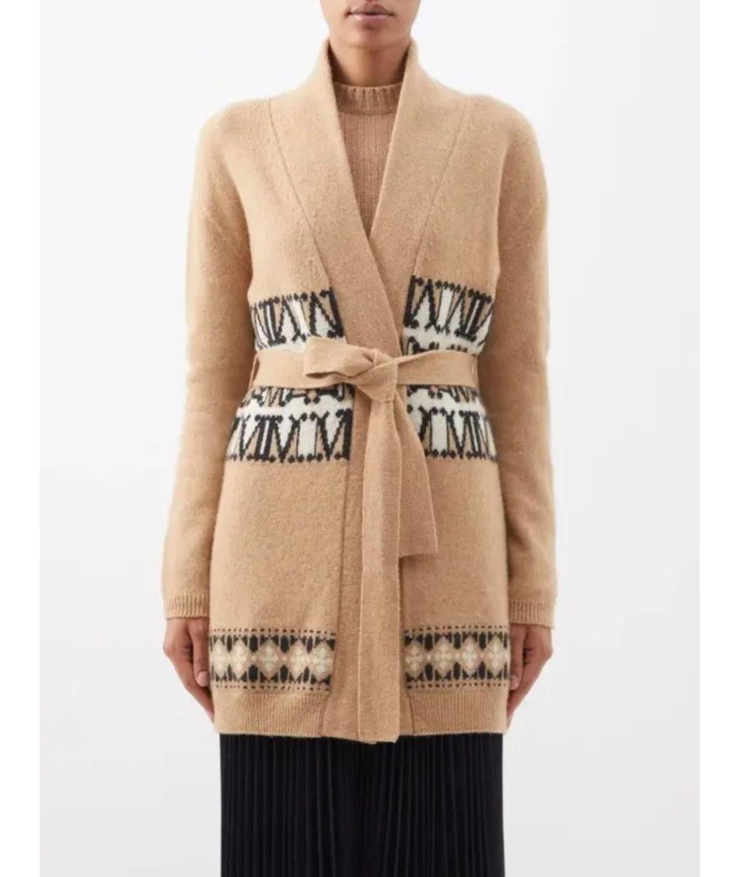 MAX MARA Бежевый кашемировый кардиган, фото 8