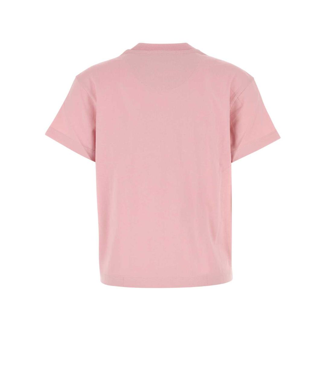 JIL SANDER Розовая хлопковая футболка, фото 2