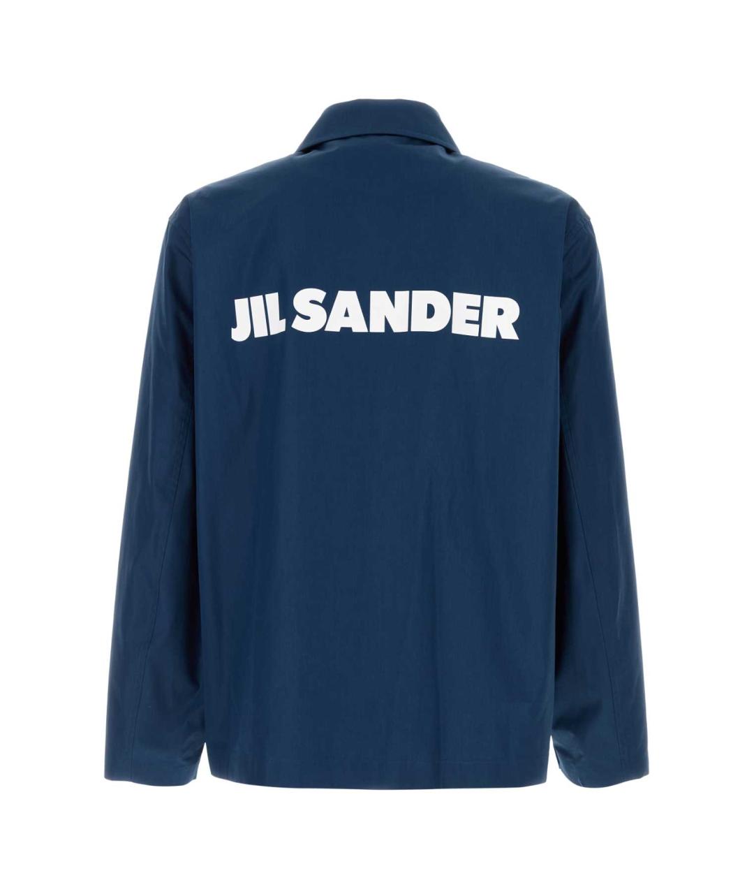 JIL SANDER Темно-синяя хлопковая куртка, фото 2