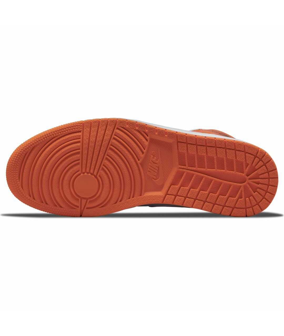 JORDAN Оранжевое кожаные высокие кроссовки / кеды, фото 5