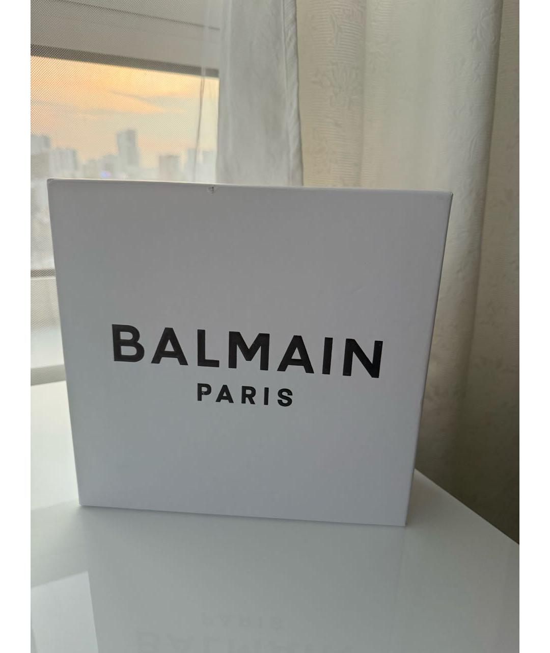 BALMAIN Белая кожаная сумка с короткими ручками, фото 3