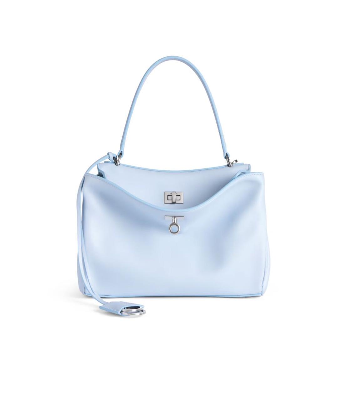 BALENCIAGA Голубая кожаная сумка тоут, фото 1