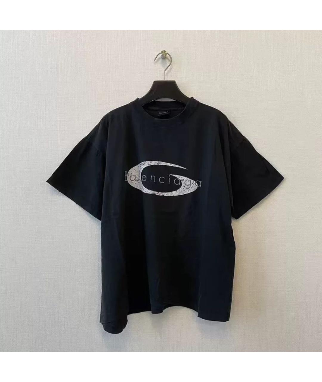 BALENCIAGA Черная футболка, фото 2