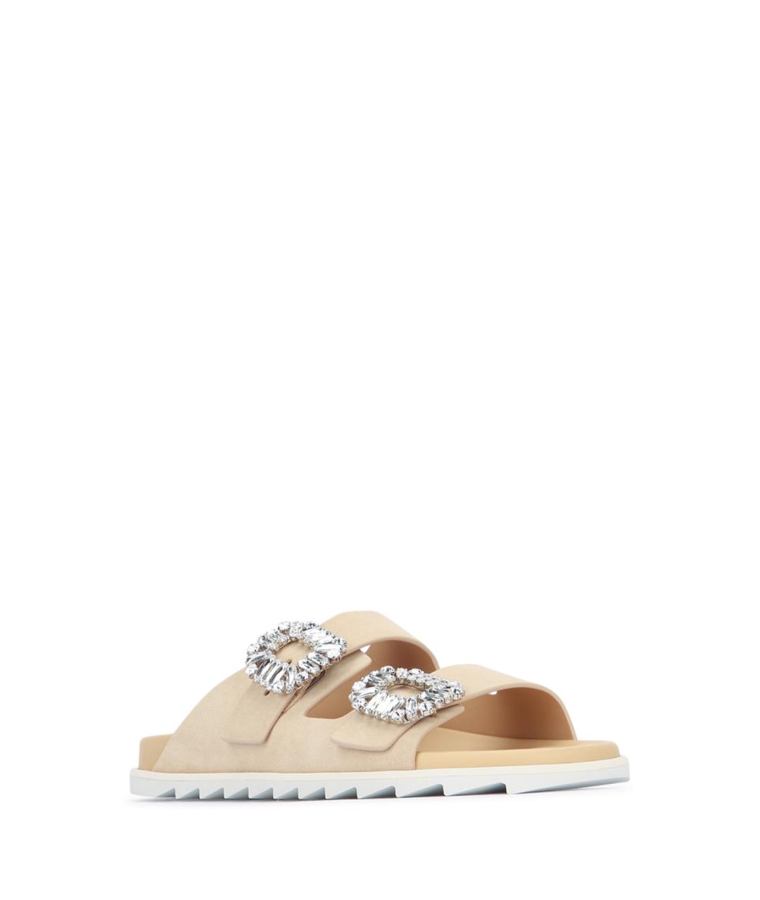 ROGER VIVIER Бежевые шлепанцы, фото 2