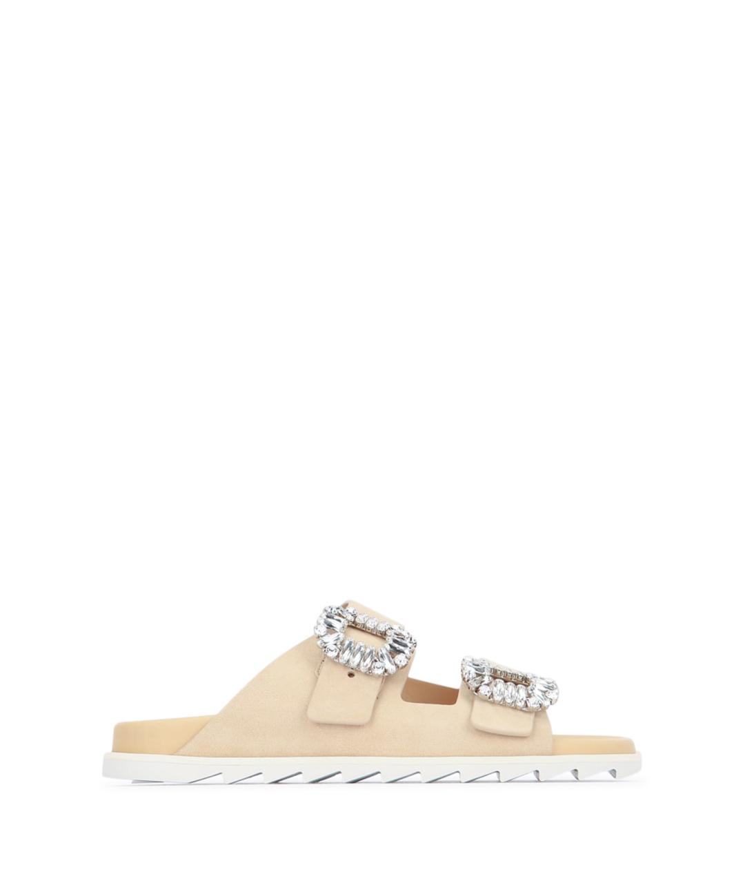 ROGER VIVIER Бежевые шлепанцы, фото 1