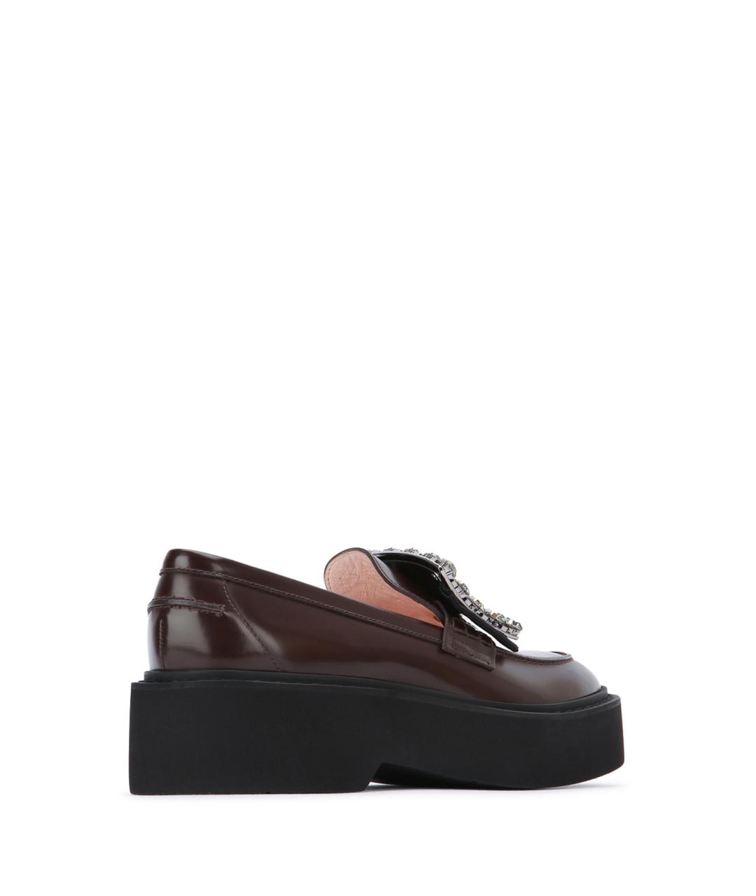 ROGER VIVIER Коричневые кожаные лоферы, фото 3