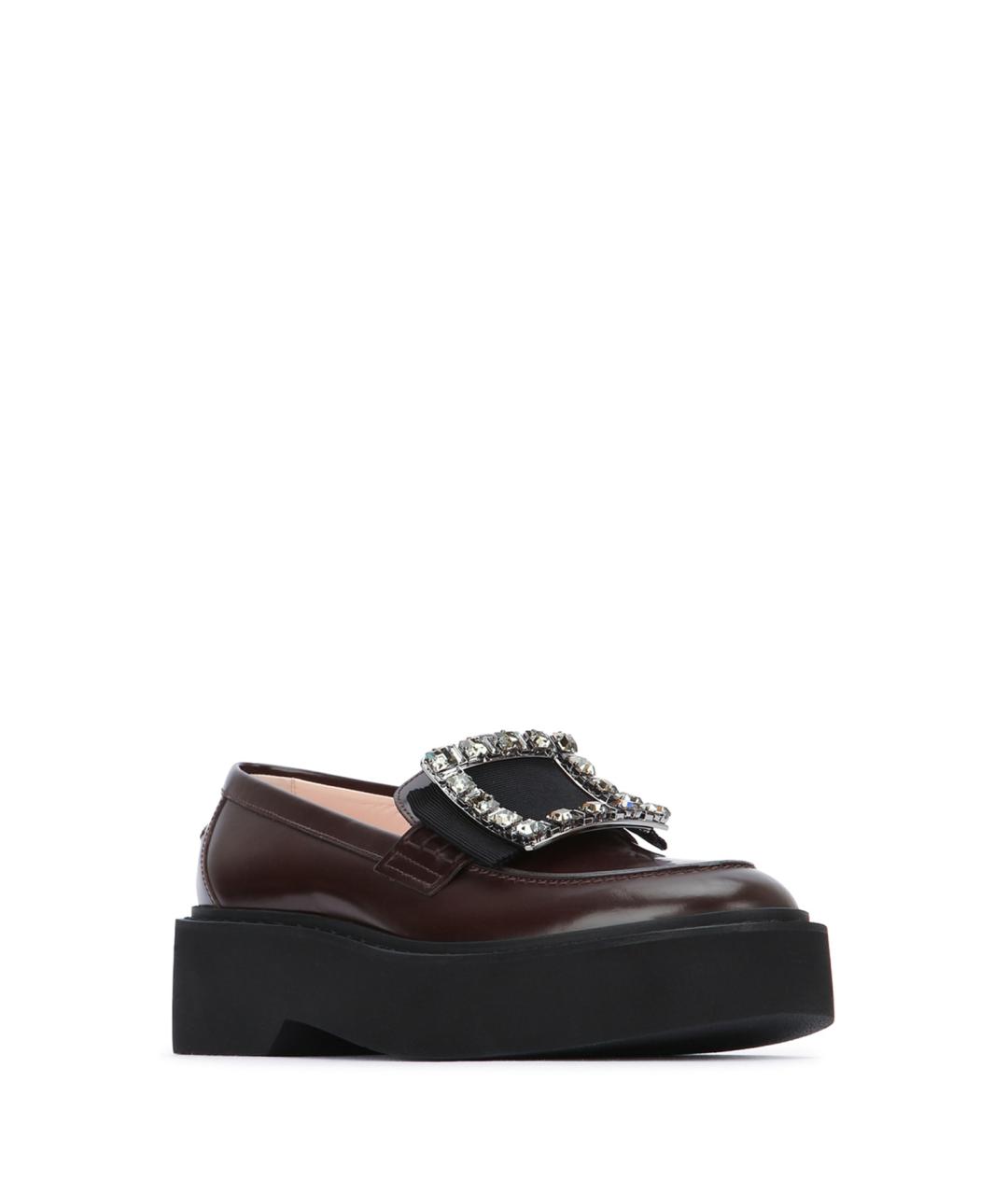 ROGER VIVIER Коричневые кожаные лоферы, фото 2