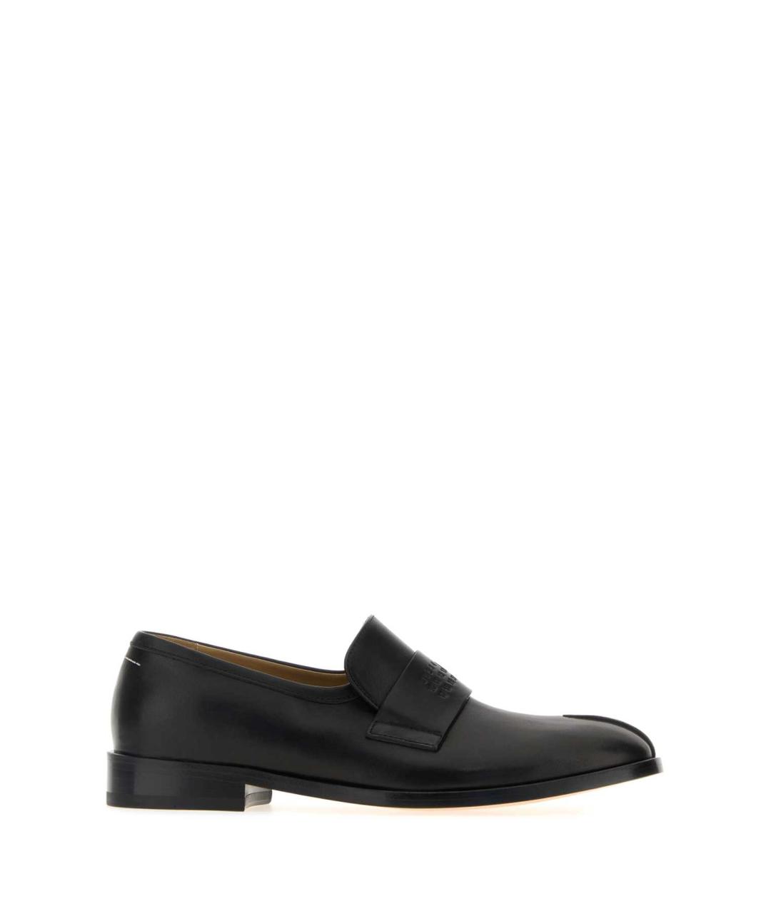 MM6 MAISON MARGIELA Черные кожаные лоферы, фото 1