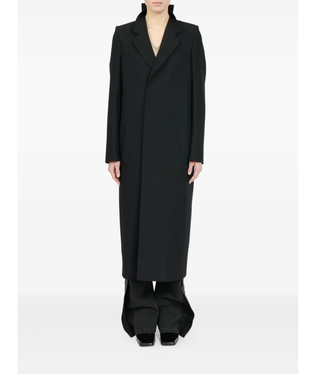 MM6 MAISON MARGIELA Черное шерстяное пальто, фото 3