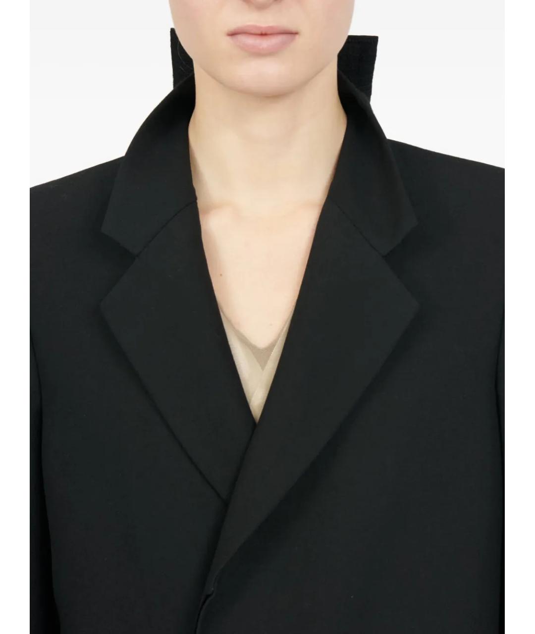 MM6 MAISON MARGIELA Черное шерстяное пальто, фото 6