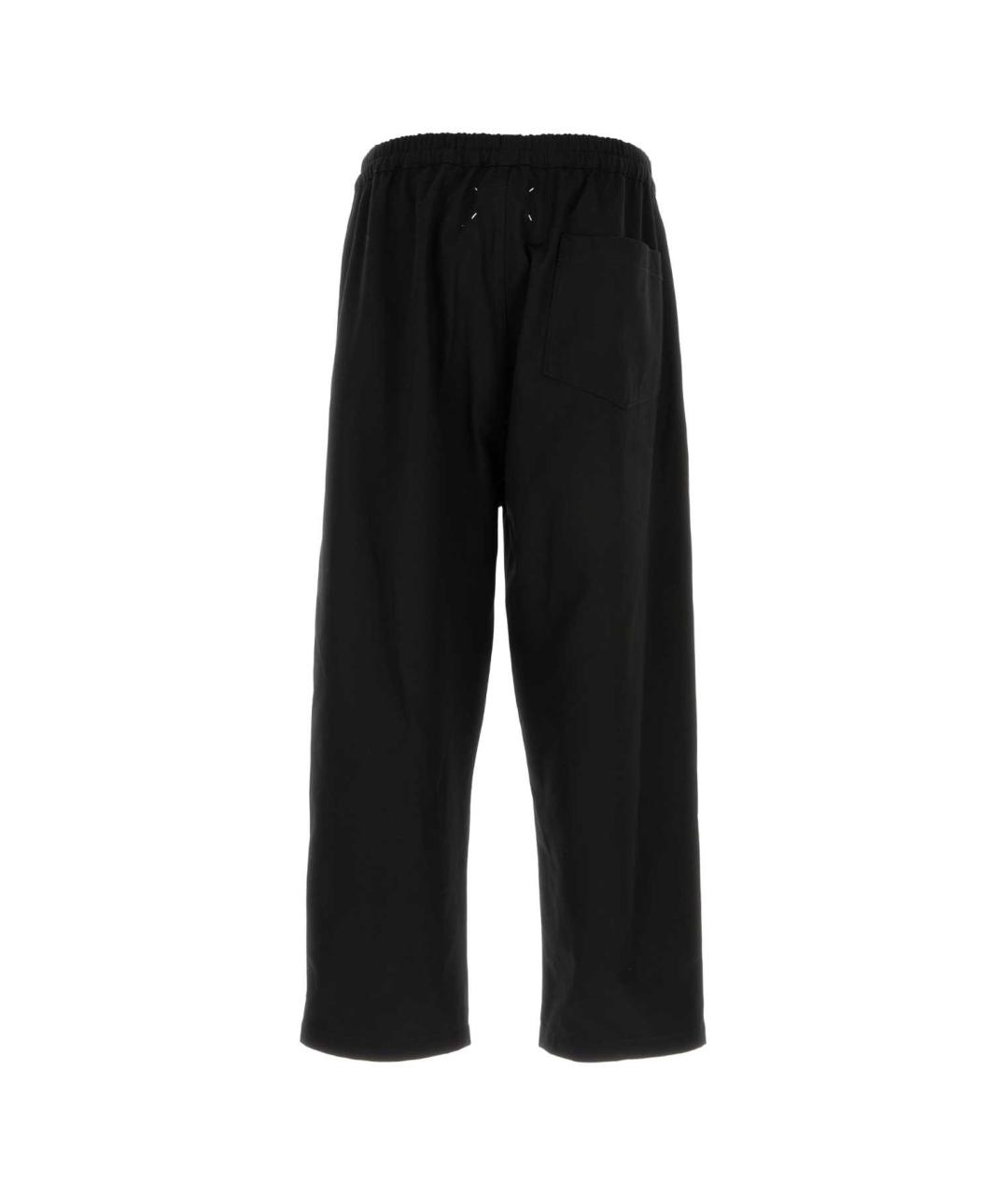 MAISON MARGIELA Черные хлопковые повседневные брюки, фото 2