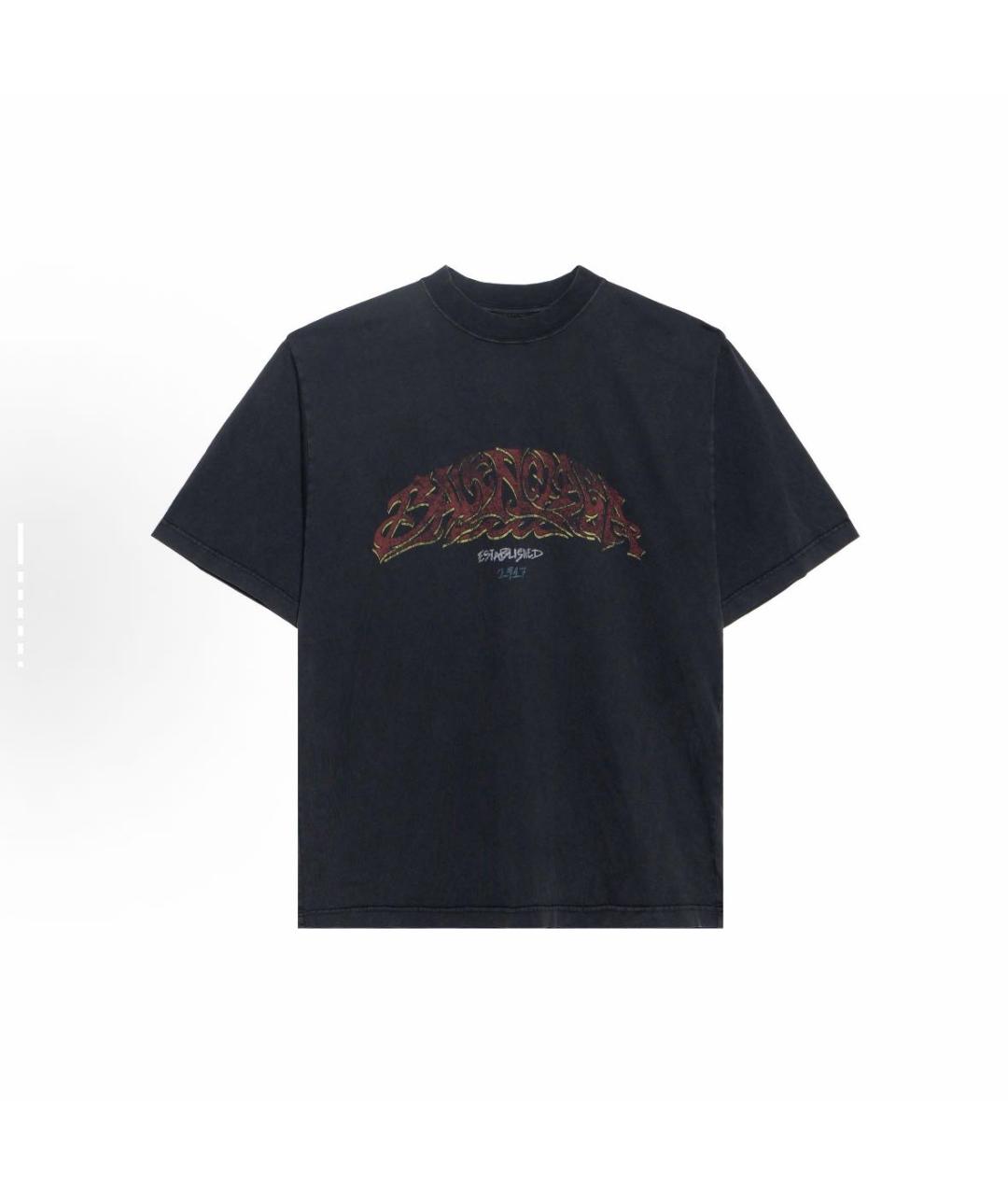 BALENCIAGA Черная футболка, фото 4