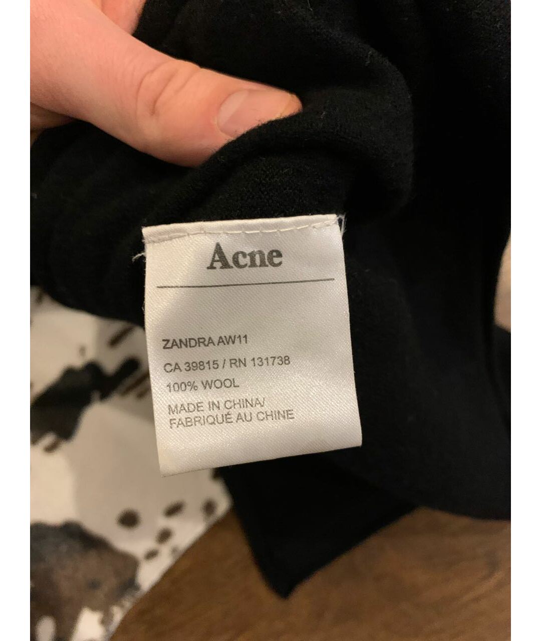 ACNE STUDIOS Черное шерстяное повседневное платье, фото 6