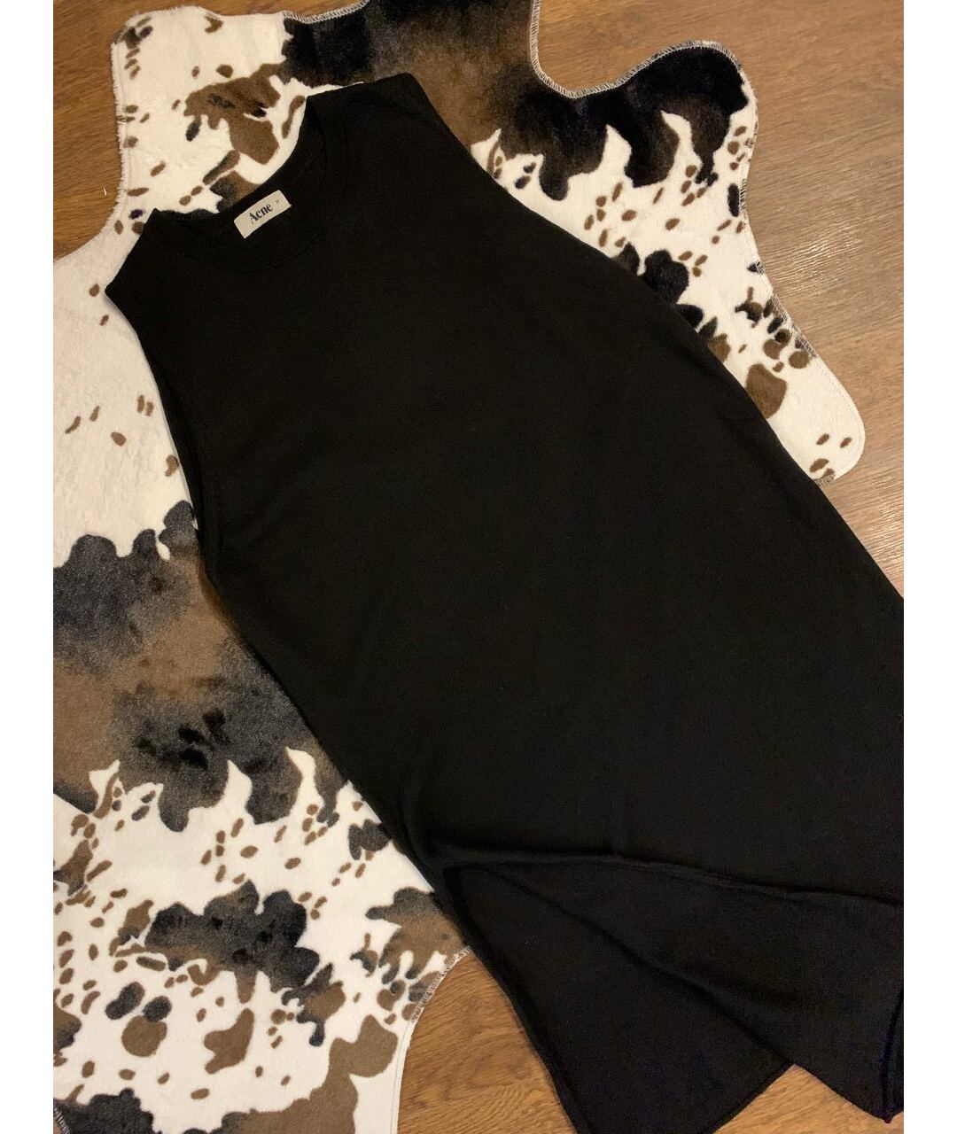 ACNE STUDIOS Черное шерстяное повседневное платье, фото 2