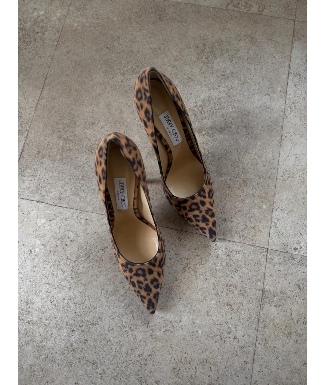 JIMMY CHOO Коричневые замшевые туфли, фото 3