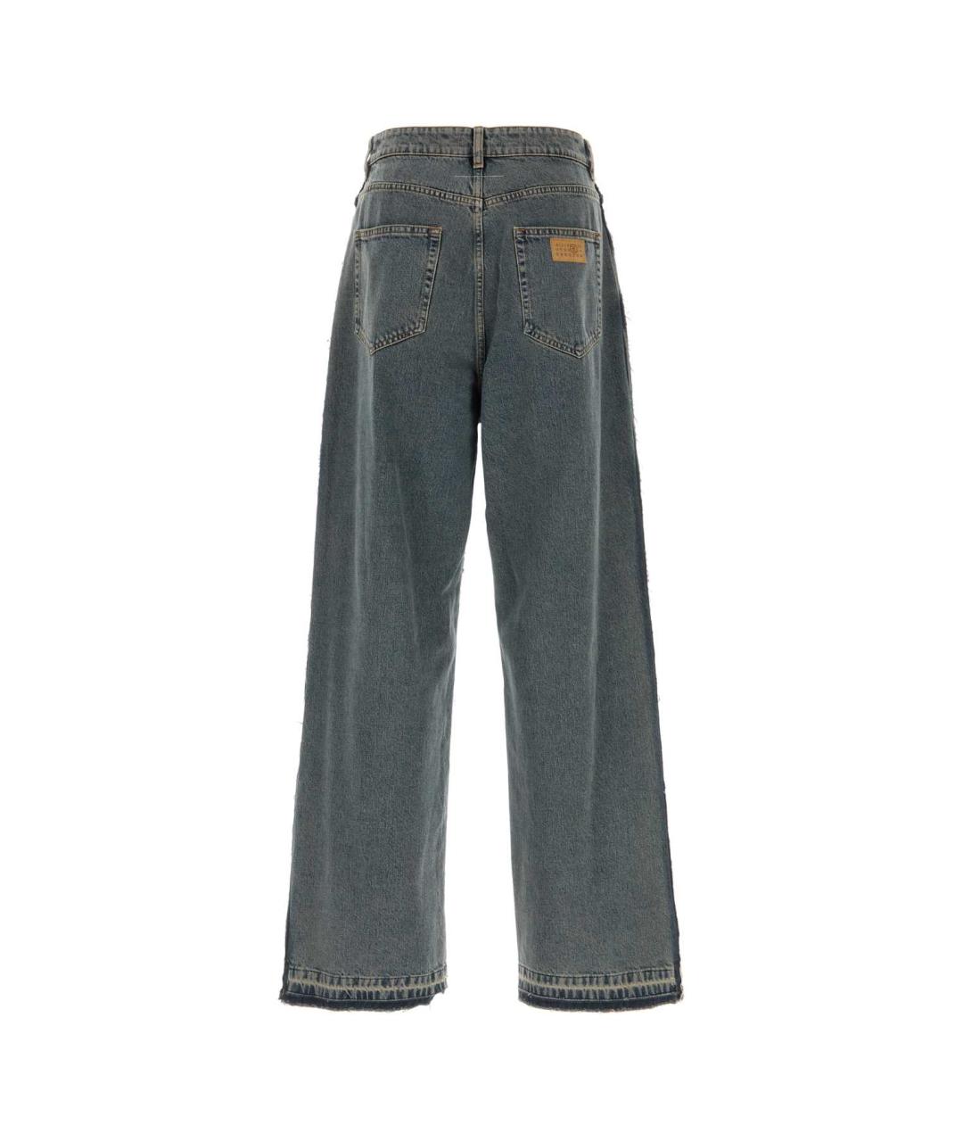 MM6 MAISON MARGIELA Темно-синие хлопковые прямые джинсы, фото 2
