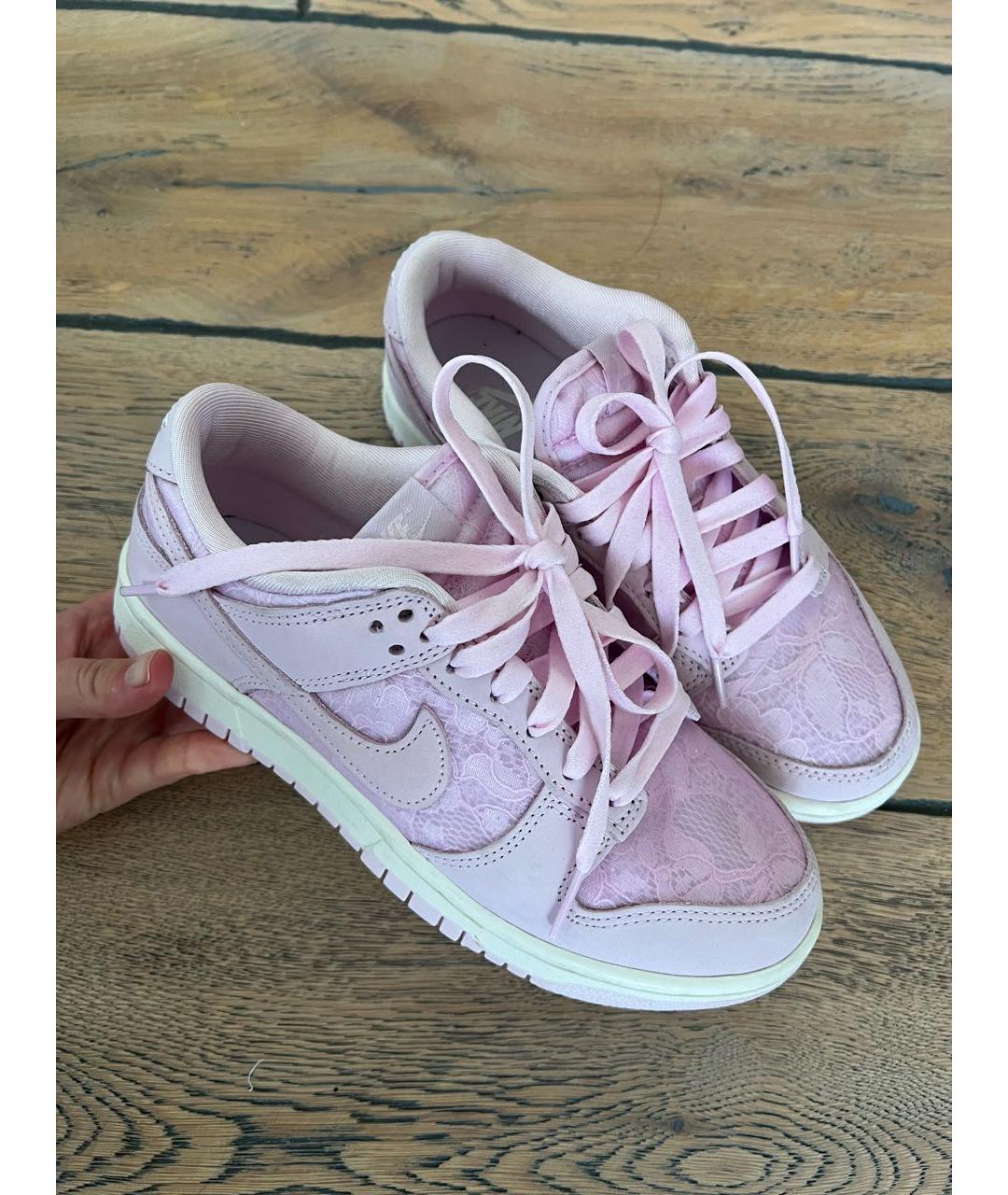NIKE Розовые текстильные кроссовки, фото 5