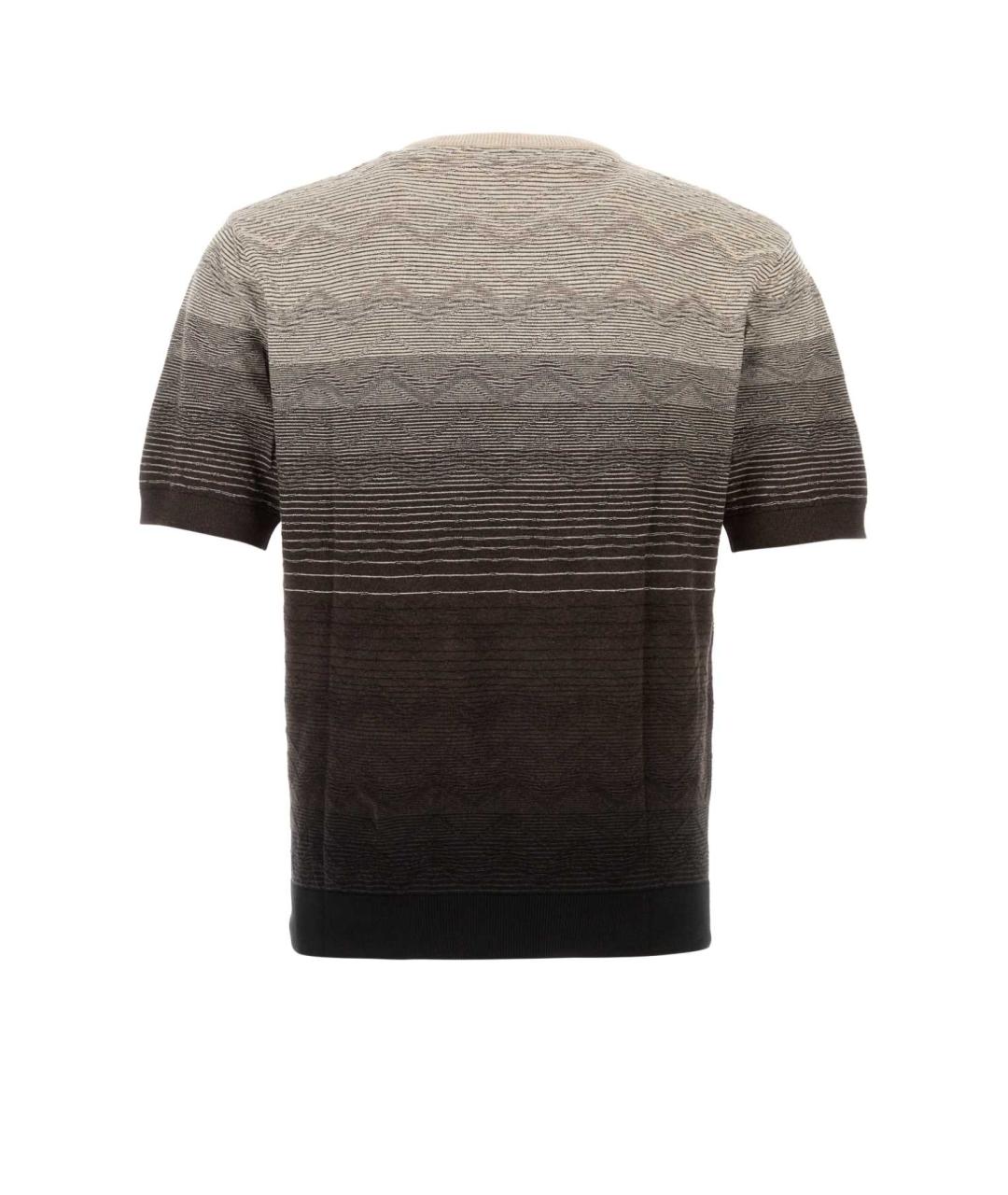 MISSONI Коричневая хлопковая футболка, фото 2