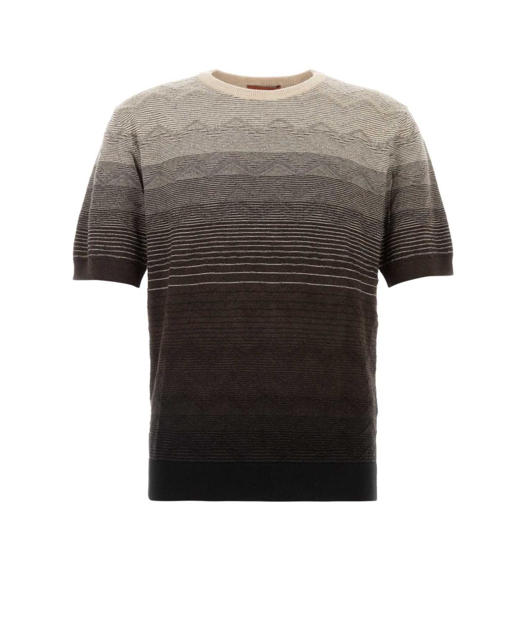 MISSONI Коричневая хлопковая футболка, фото 1