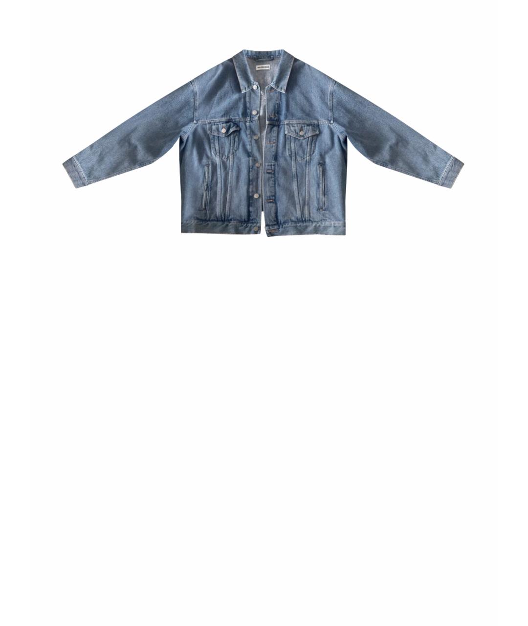 BALENCIAGA Синяя деним куртка, фото 1