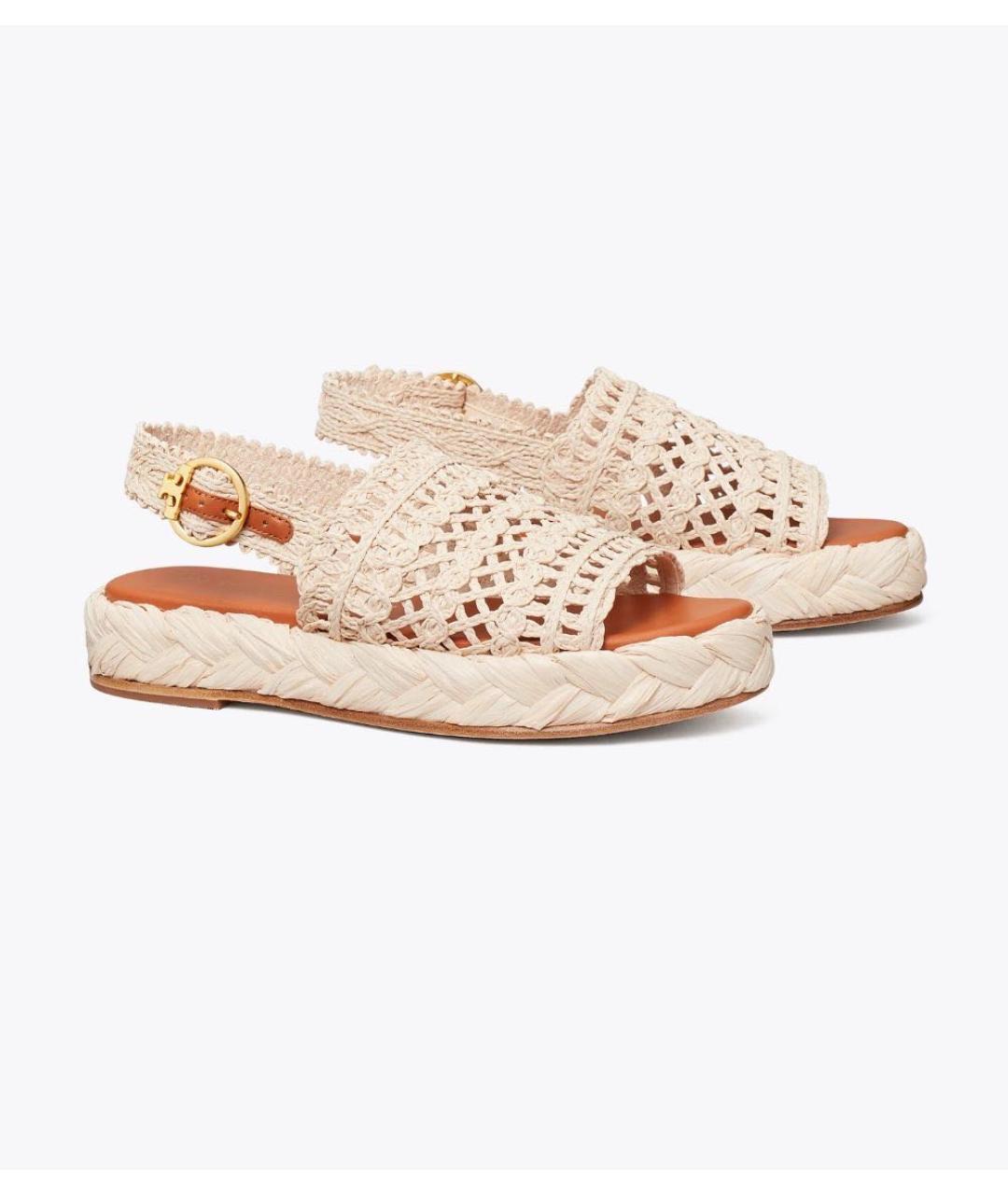 TORY BURCH Бежевые босоножки, фото 5