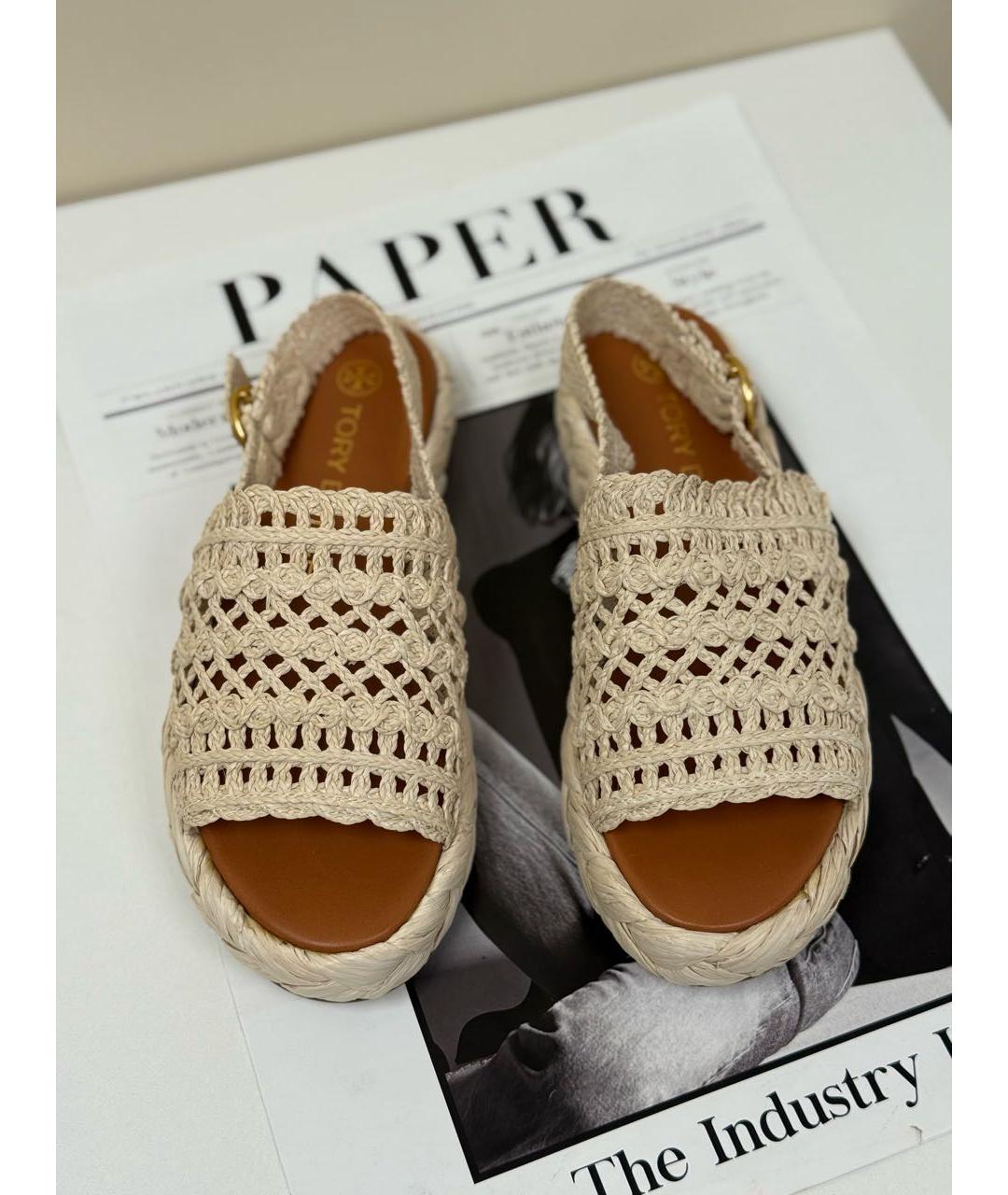 TORY BURCH Бежевые босоножки, фото 2