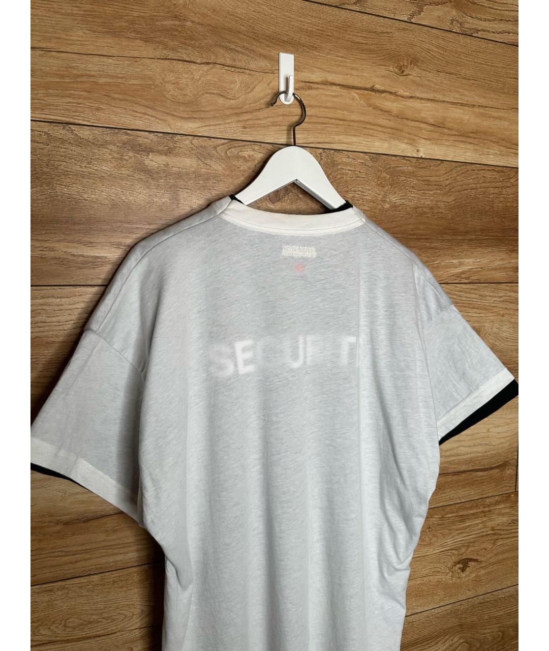 VETEMENTS Черная хлопковая футболка, фото 3