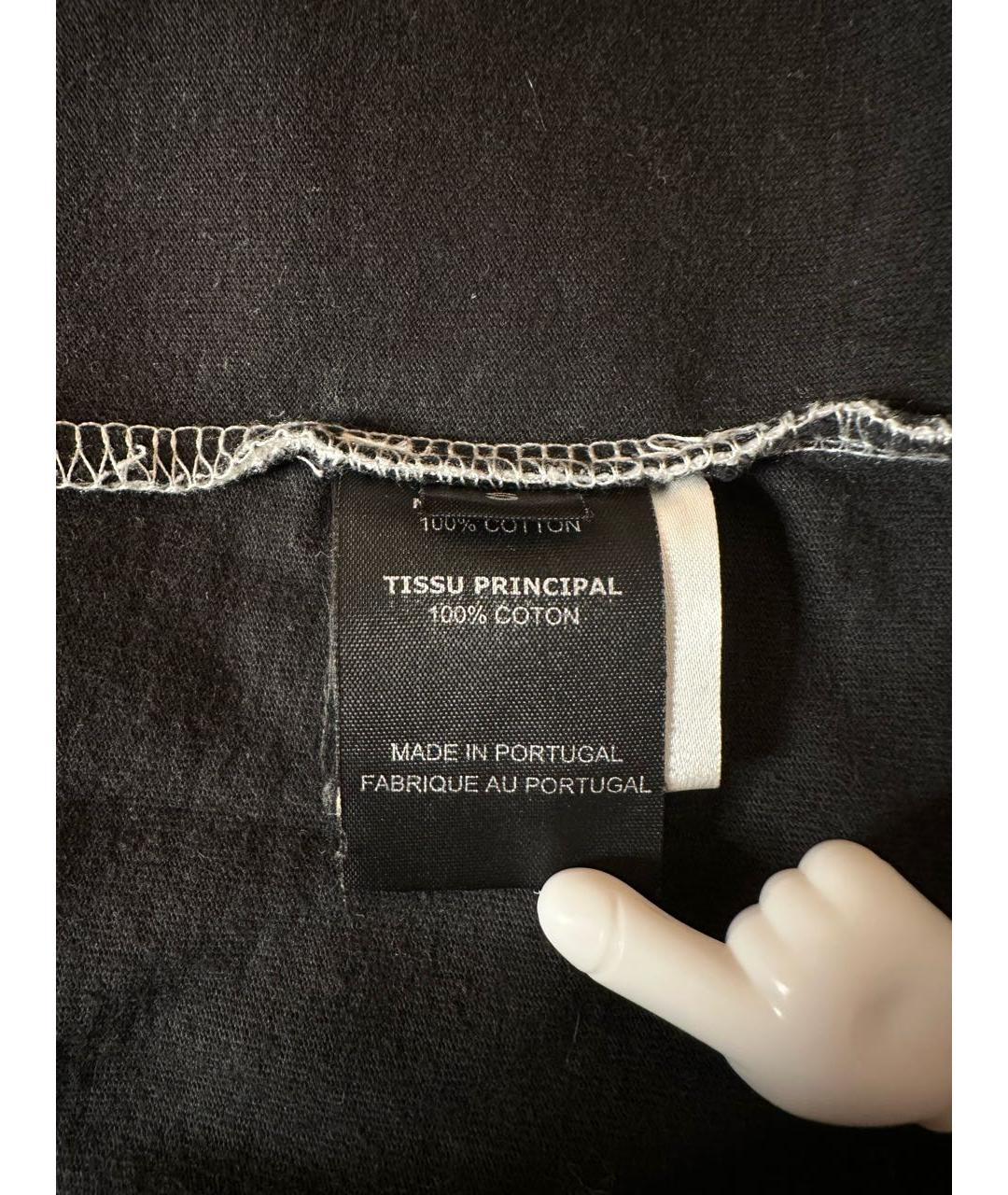 VETEMENTS Черная хлопковая футболка, фото 5