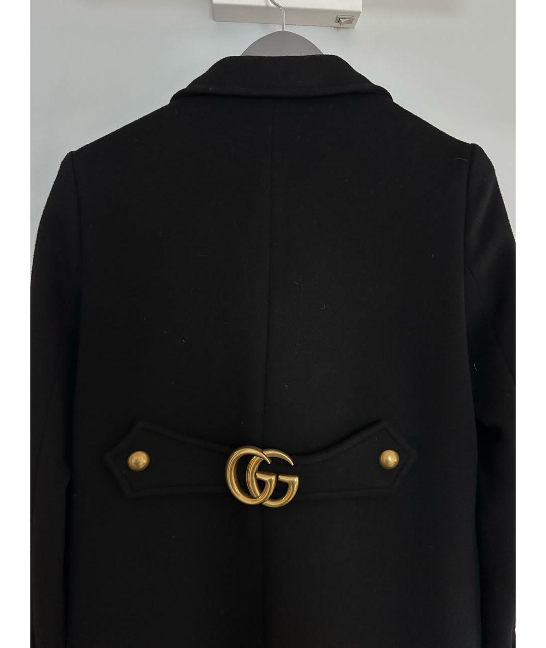 GUCCI Черное шерстяное пальто, фото 3