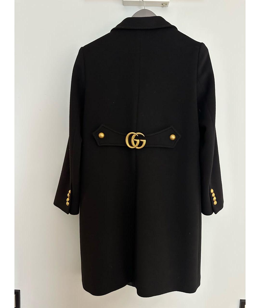 GUCCI Черное шерстяное пальто, фото 2