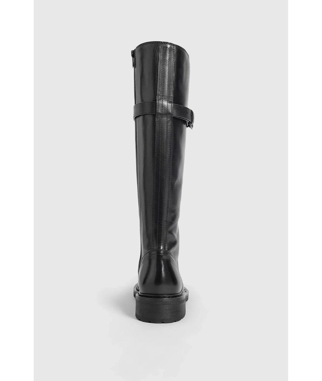 ANN DEMEULEMEESTER Черные кожаные сапоги, фото 4