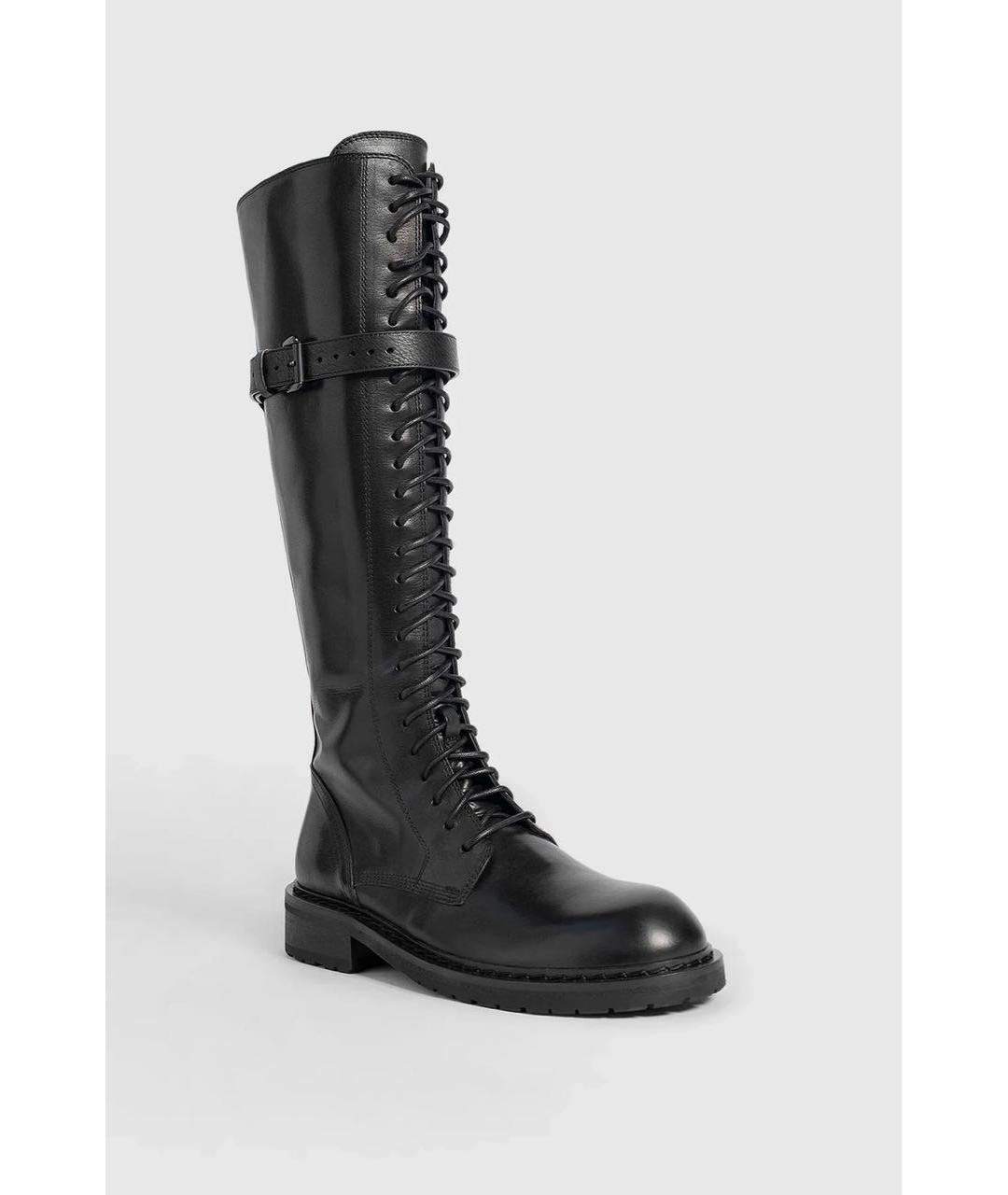 ANN DEMEULEMEESTER Черные кожаные сапоги, фото 2