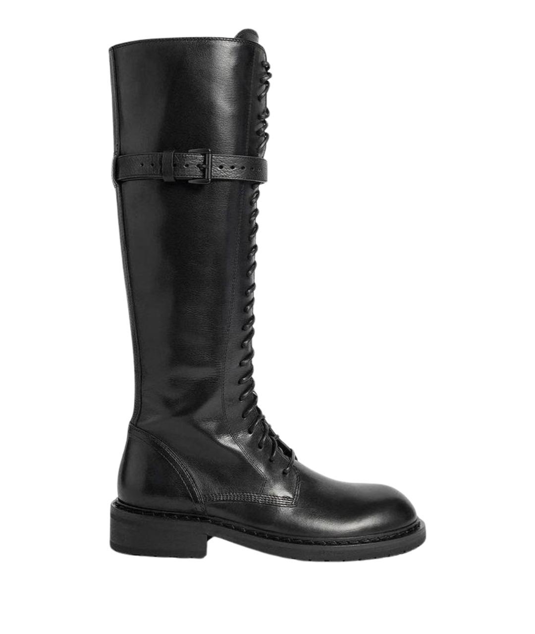 ANN DEMEULEMEESTER Черные кожаные сапоги, фото 1
