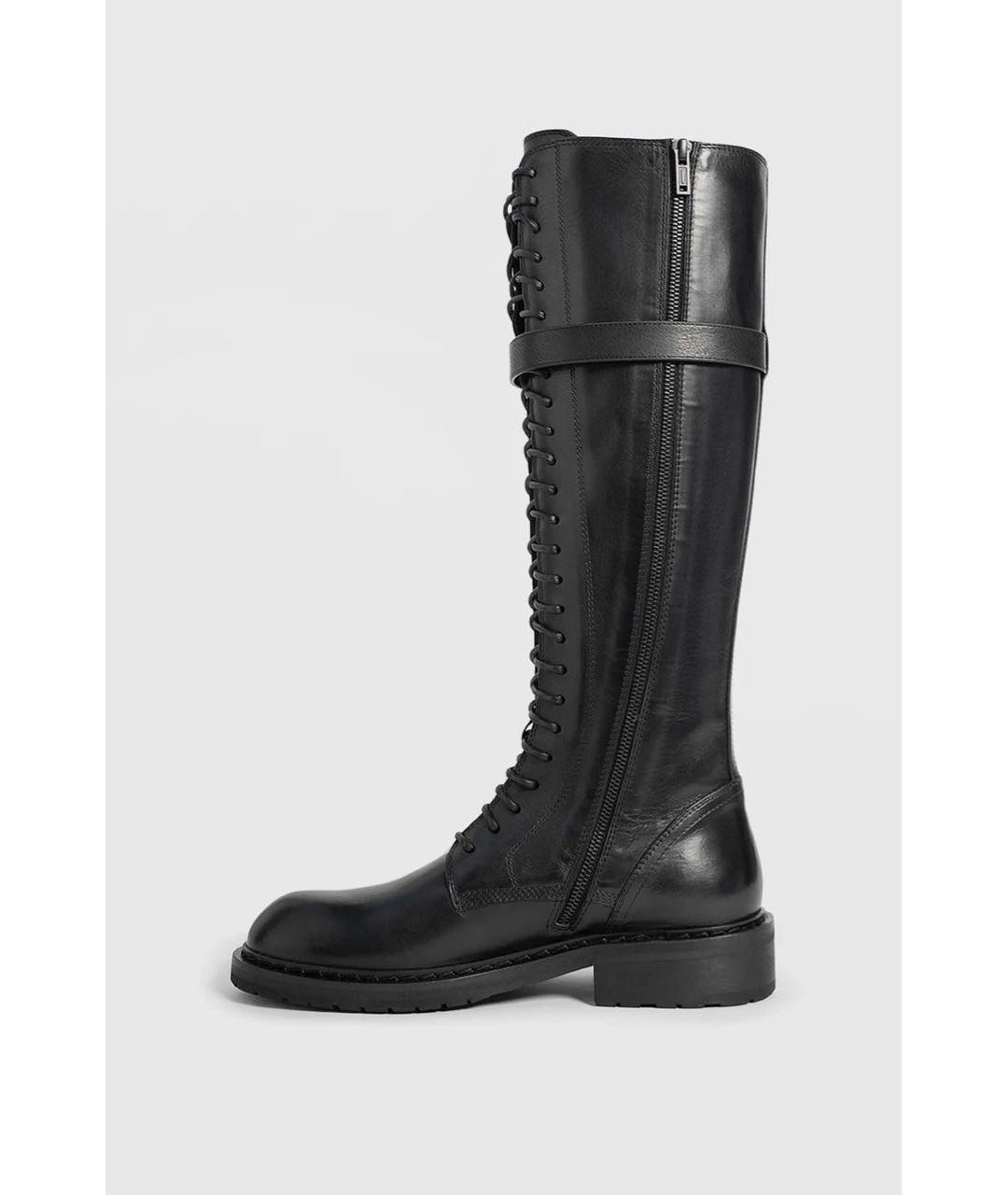 ANN DEMEULEMEESTER Черные кожаные сапоги, фото 3